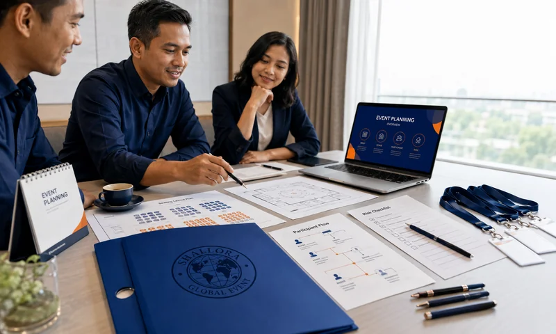 Koordinasi EO bimtek pemerintah dengan dokumentasi acara, peserta, venue, dan perangkat teknis sebelum proposal disusun.
