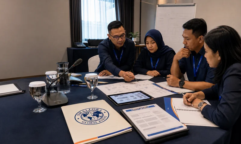 Tim Shallora membaca brief dan proposal untuk jasa event organizer pemerintah