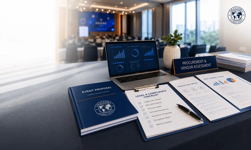 Dokumen proposal event dan checklist legalitas vendor untuk pengadaan MICE.