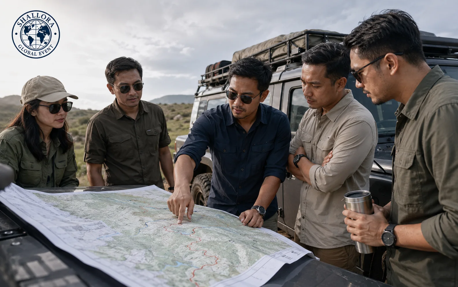 Visual representatif briefing rute offroad-based activity untuk program korporat berbasis destinasi.