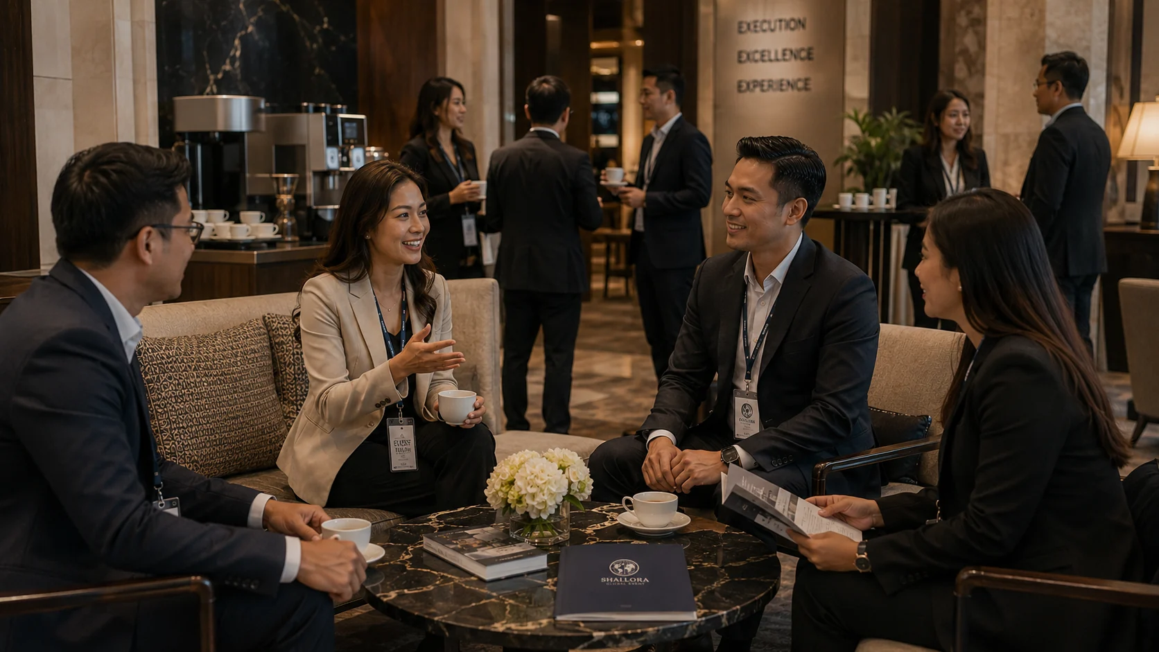 Visual representatif hospitality dan networking untuk program incentive profesional.